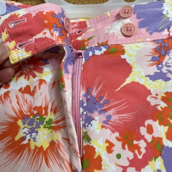 Vintage Harold’s Women’s Vibrant Multi High Rise Floral Print Summer Pants Sz-S - Picture 4 of 6
